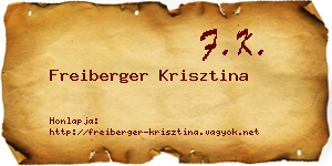 Freiberger Krisztina névjegykártya